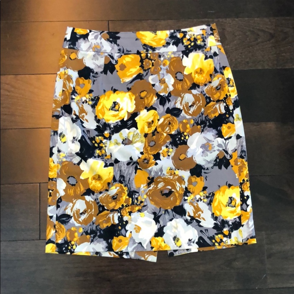 J Crew floral pencil skirt